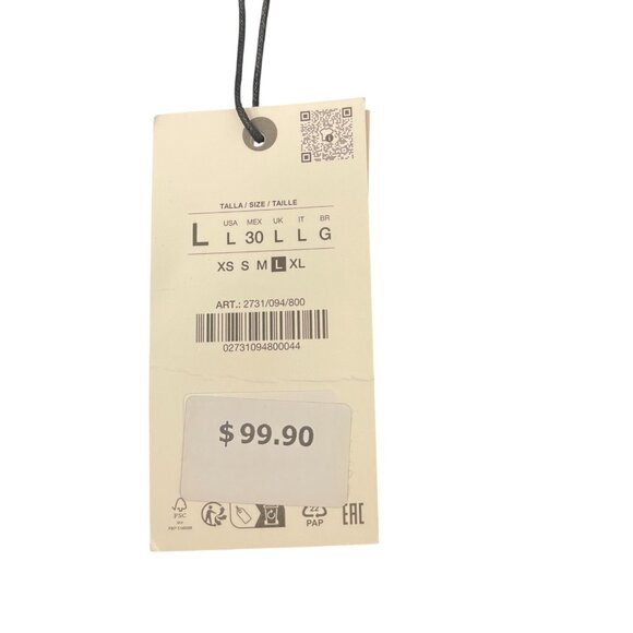 Zara ZW Womens Midi Dress L Large Black Linen Sleeveless Cut Out  2731/094 NWT - Picture 5 of 12